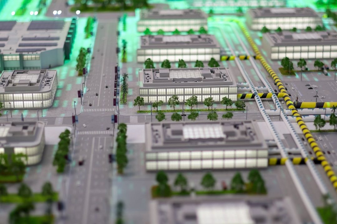 スマートシティの都市デジタルツイン(3Dモデル)